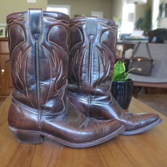 Incredible Vintage Leather Cowboy Boots